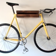 Handcrafted bike shelf